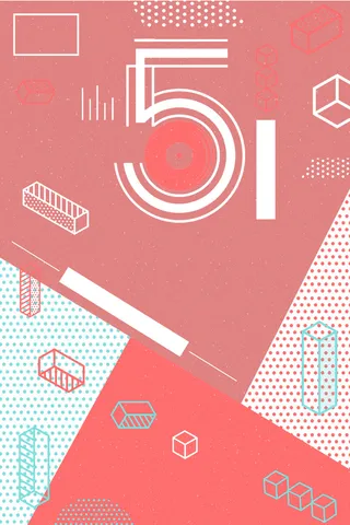 扁平几何波普海报背景高清