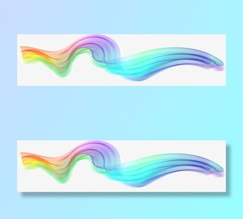 彩虹色飘带流动性免抠