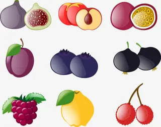 矢量手绘卡通水果免抠