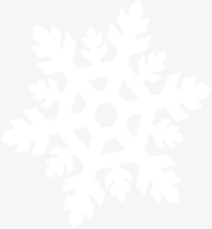 手绘冬季白色雪花免抠