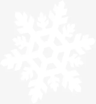 手绘冬季白色雪花免抠