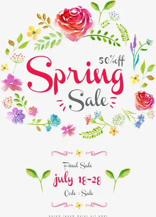 春上新海报素材矢量免抠