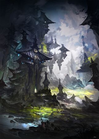 黑色炫酷乌云场景免抠