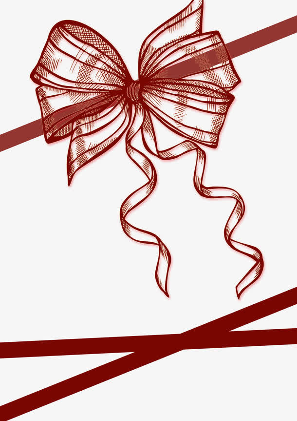 丝带中国结底纹免抠