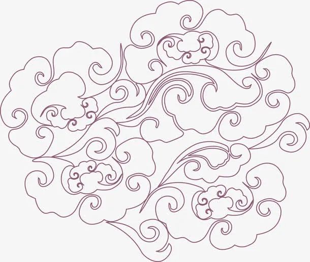 祥云底纹免抠