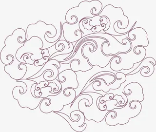 祥云底纹免抠
