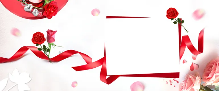 白色情人节清新浪漫banner高清
