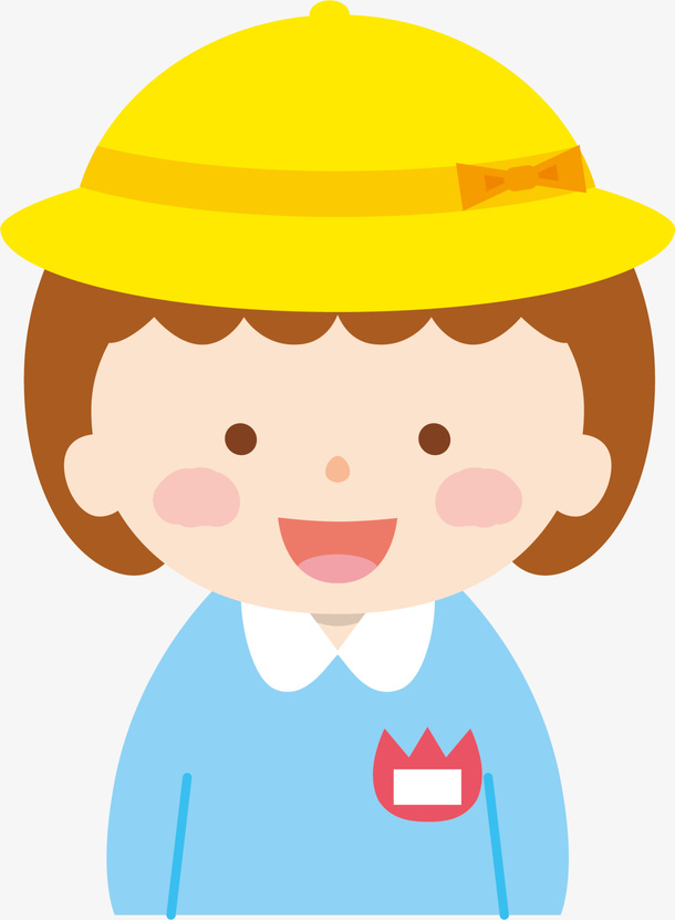 可爱的微笑幼稚园学生免抠