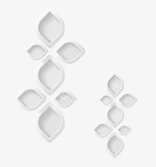 四叶花边图片素材免抠