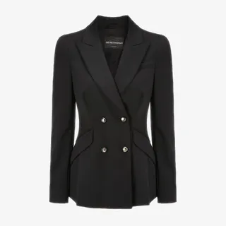 女士黑色薄西装免抠