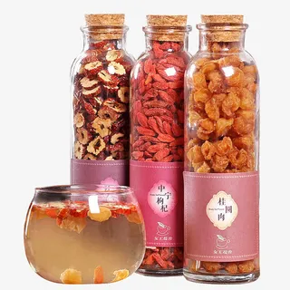 瓶子里的花茶素材免抠