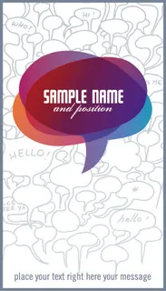 矢量复古名片模板免抠