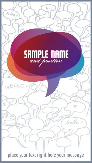 矢量复古名片模板免抠