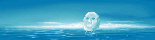 化妆品护肤品面膜清新海平面背景banner
