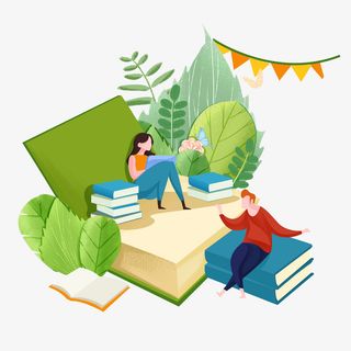 开学季学生插画免抠