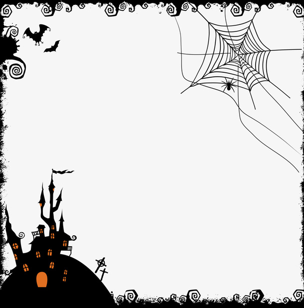 万圣节边框免抠
