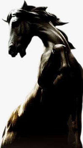 石雕马头房地产企业展板免抠