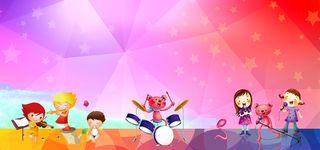 淘宝高档少儿音乐卡通海报背景高清