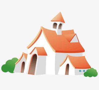 卡通小房子免抠