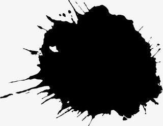 喷溅的水墨免抠