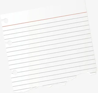 一张手撕的活页纸免抠