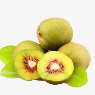 绿叶上的红心猕猴桃免抠