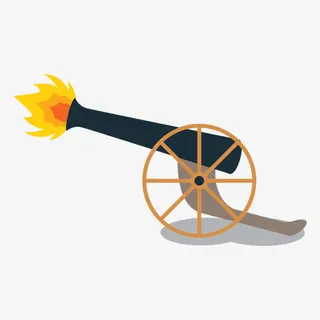 古代大炮开炮免抠