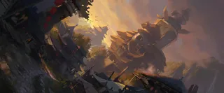 魔幻世界手绘插画免抠