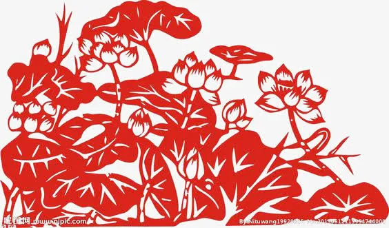 红色窗花免抠