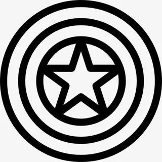 美国队长的adamantium盾图标免抠