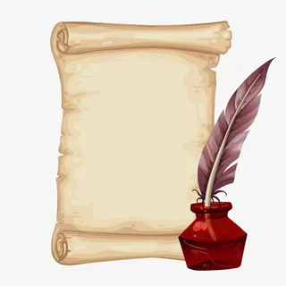 手绘笔墨纸张免抠