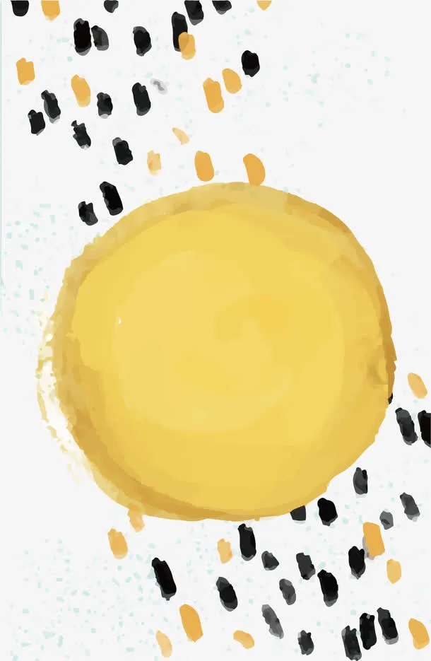 水彩笔刷标题框免抠