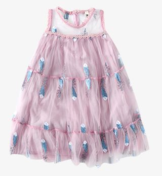 儿童韩版蓬蓬纱连衣裙免抠