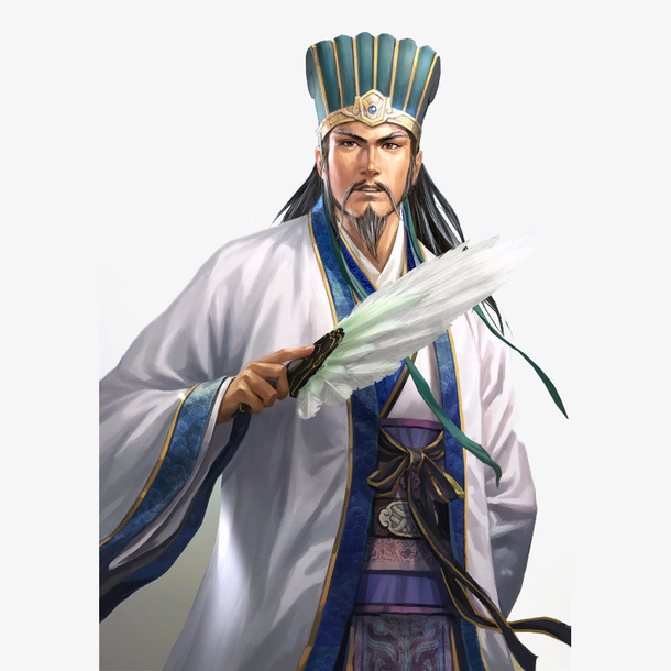 卡通中国风古典三国人物诸葛亮插免抠