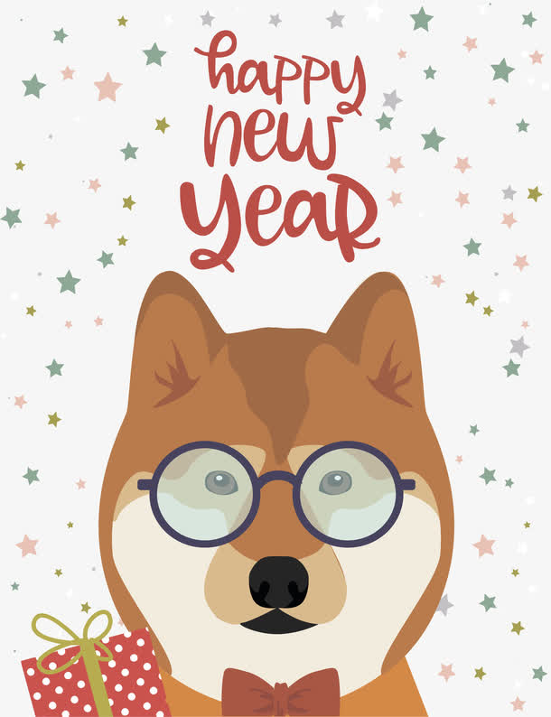 新年快乐海报装饰免抠