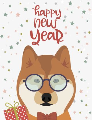 新年快乐海报装饰免抠