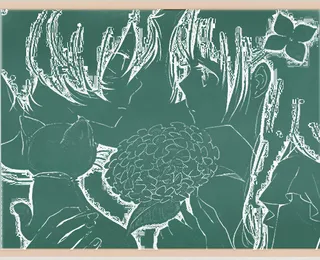 青春系黑板画免抠