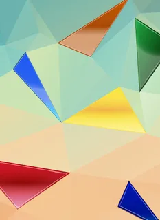 商务创意多彩立体三角形几何封面背景高清