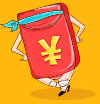 行走的红包卡通免抠