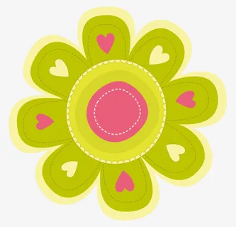 高清卡通爱心小花免抠