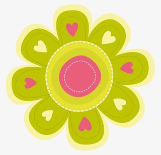 高清卡通爱心小花免抠