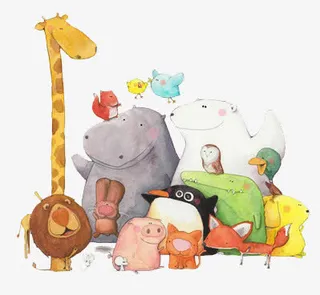 卡通动物们免抠