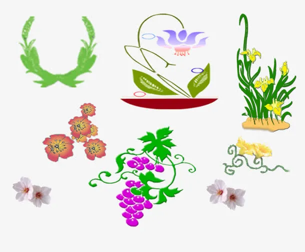 千姿百态的花朵免抠图素材免抠