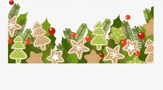 矢量圣诞元素装饰花边免抠