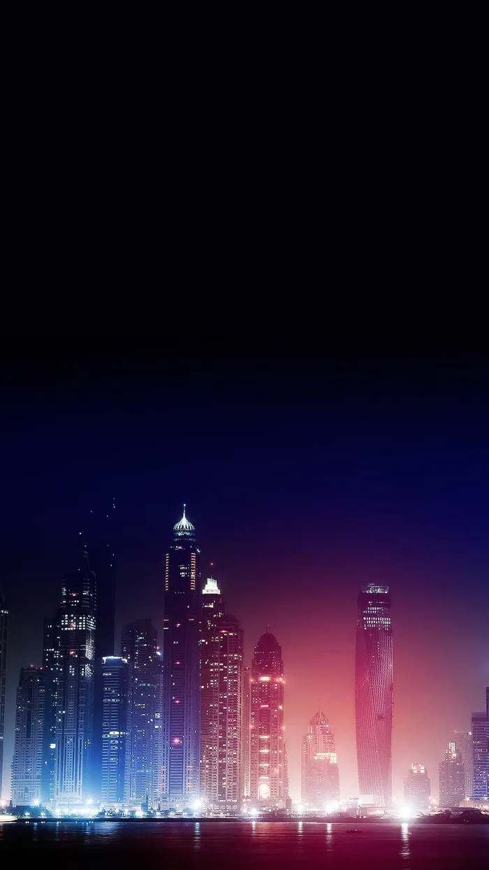 城市夜景夜晚H5背景高清