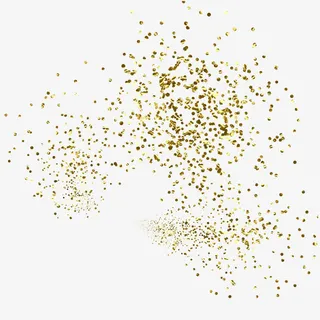 金黄色素材漂浮素材  节日金色免抠