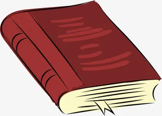 世界读书日卡通红色书本免抠