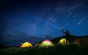 户外野营旅游海报背景高清