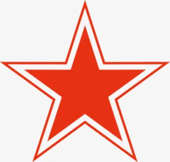红白单色手绘五角星装饰免抠 红白单色手绘五角星装饰免抠