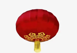 红色喜庆冬季灯笼免抠